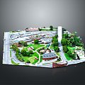 Aerial View Urban Aerial View Micro City Micro City Landscape Urban Micro City Overlook 3d model