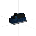 Blue Industrial Diesel Generator Equipment With Control Panel And Cooling System