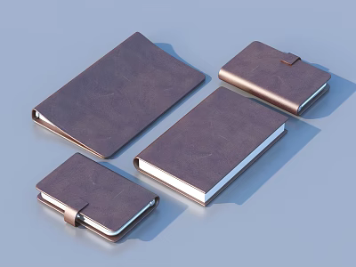 Leather Notebooks In Different Sizes For Daily Stationery And Organization Use 3d model