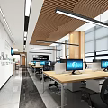 Modern Office Huawei Office Public Office Open Office 3d model