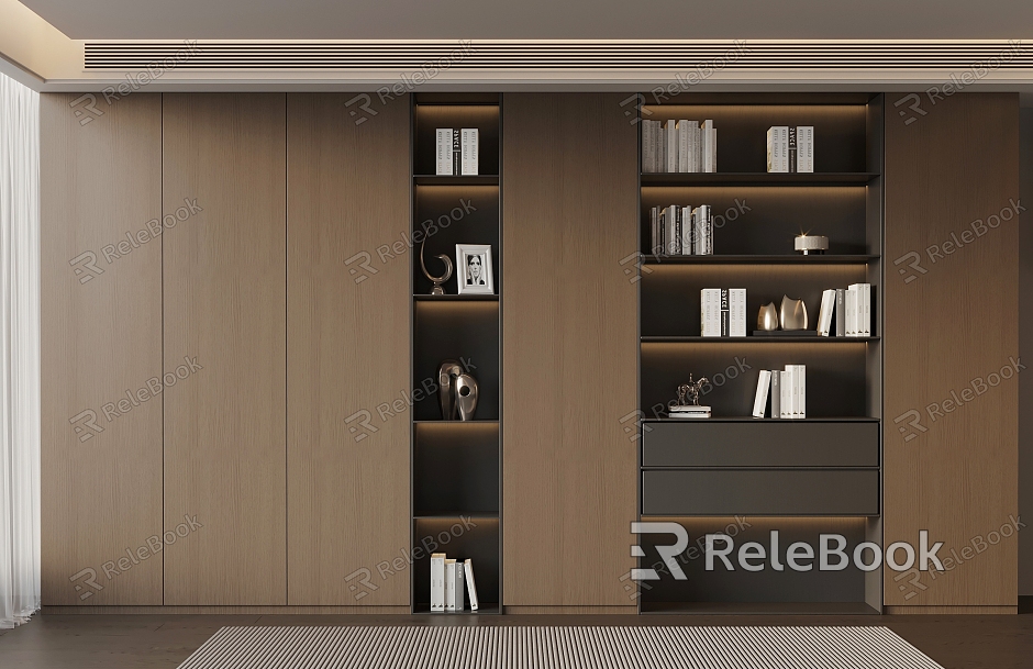 Italian Minimalist Bookcase model