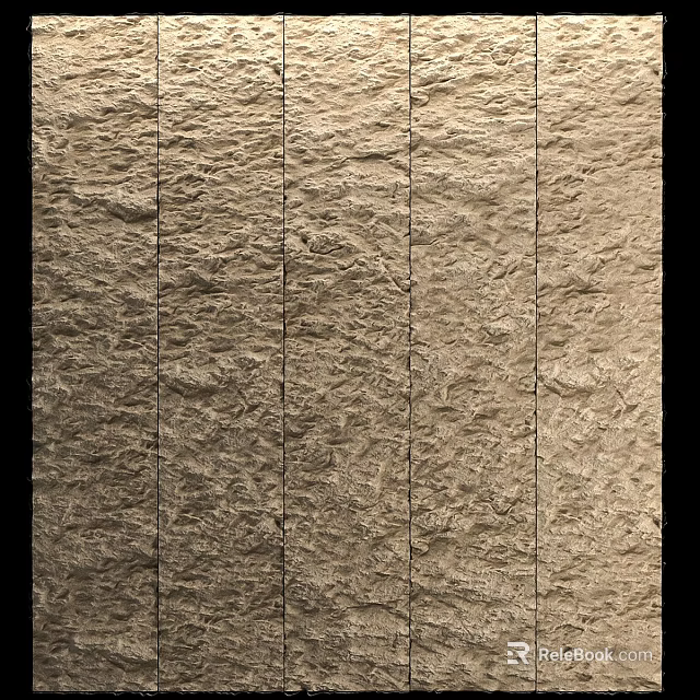 Rough Textured Stone Construction Components For Wall Decoration And Design 3d model 