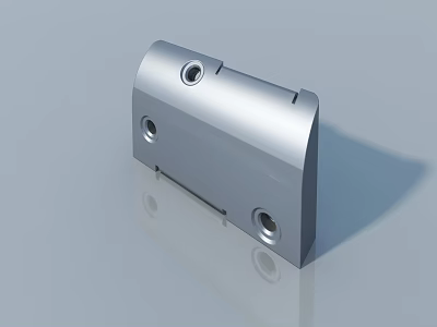Swing Door Hinge Made Of Stainless Steel With Mounting Holes And Smooth Surface 3d model