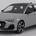 Audi Sporty Silver Hatchback With Black Roof UK Plate And Red Calipers