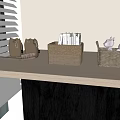 Modern Storage Frame Book Doll Rattan Frame 3d model