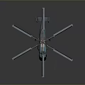 Mars Exploration Helicopter Featuring Four Rotors Blue Gray Body And Red Emblem
