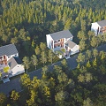 Aerial view of Chinese villa architecture 3d model