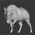 Modern Fierce Tooth Ancient Creatures 3d model
