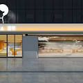 Modern Bubble Tea Shop With Glass Storefront And Stylish Interior Design 3d model