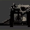 Vintage Mechanical Typewriter With Classic Black Design And Retro Keys