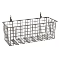 Metal Wire Storage Baskets Wall Mounted Design with Hanging Hooks for Home Organizing