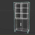 Dark Wood Bookcase Furniture With Glass Doors And Storage Shelves For Books