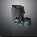 High Top Camouflage Fabric Boots With Blue Sole Adjustable Straps Modern Design