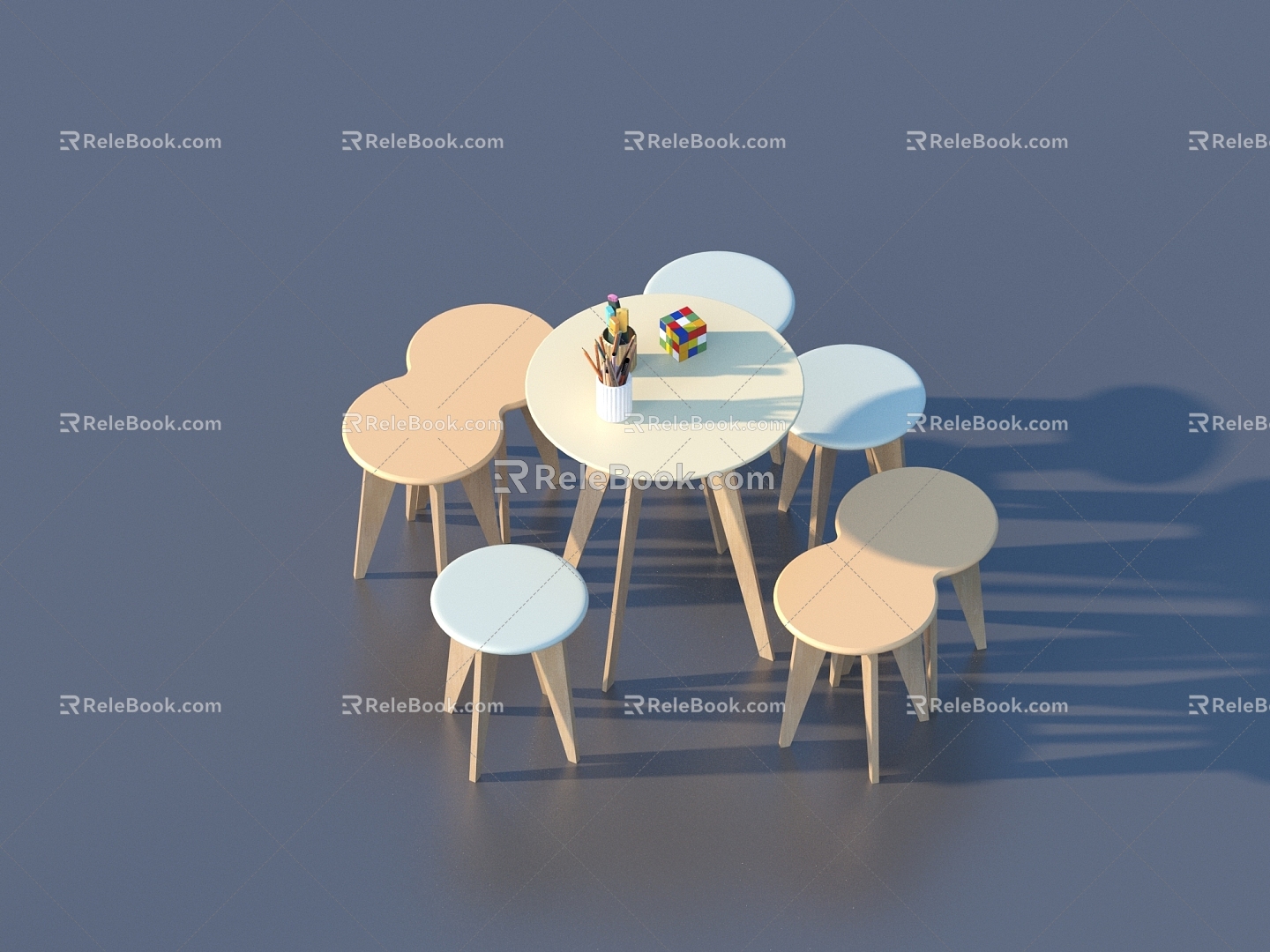 Children's Tables and Chairs Kindergarten Tables and Chairs 3d model