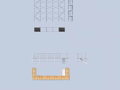 Detailed Scaffolding Structure Design With Metal Frame And Platform Components 3d model