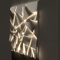 Contemporary Geometric Wall Decor With Illuminated Pattern And LED Lighting Design