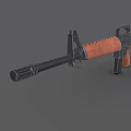 Classic Military Rifle With Wooden Stock Handguard And Black Metal Barrel Magazine