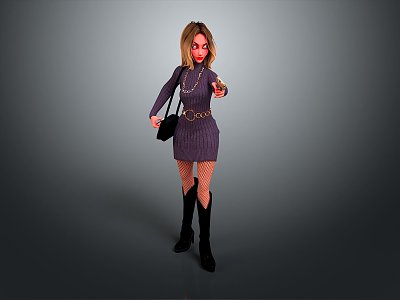 Woman Female Beauty Female Youth Girl Female Character Girl Realistic Woman 3d model