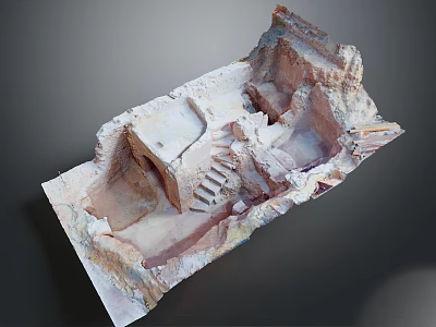 Detailed Architectural Sculpture Carving with Intricate Steps Layered Structure and Textured Surfaces 3d model