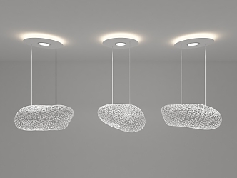 Modern special-shaped chandelier 3d model