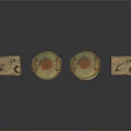 Vintage Decorative Rustic Metal Containers In Green Brown With Different Sizes
