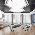 Command and Control Hall of Modern Monitoring Room 3d model