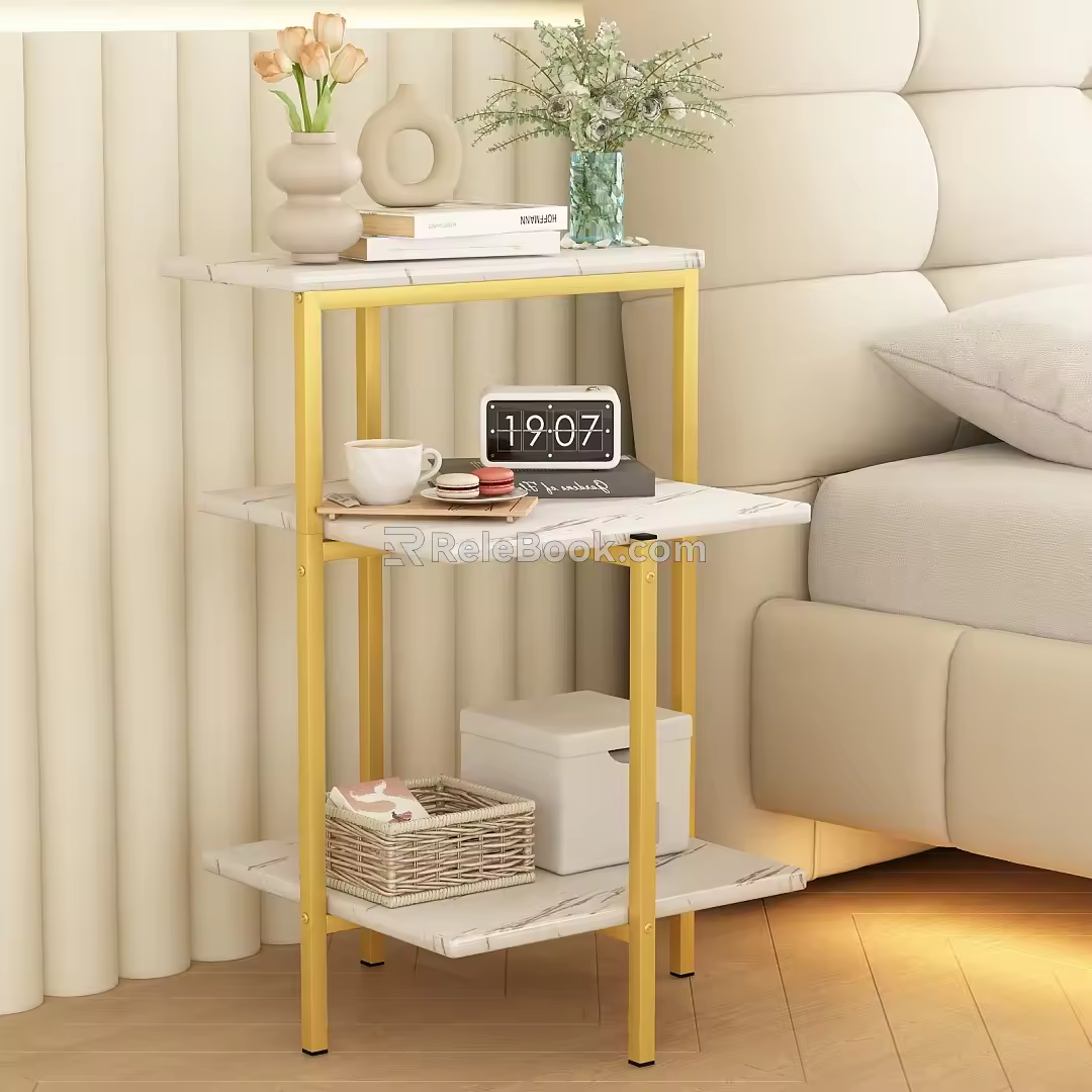 Nordic bedside table side table 3d model