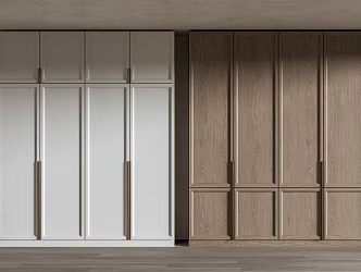 Modern Bone Grid Wardrobe Wooden Wardrobe Vintage Wardrobe 3d model