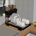 dish rack 3d model