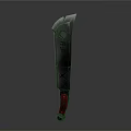 Tactical Weapon With Sharp Metal Holed Blade And Wooden Handle Design