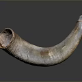 Natural Horn Shaped Furniture Decoration Piece With Smooth Brown Surface