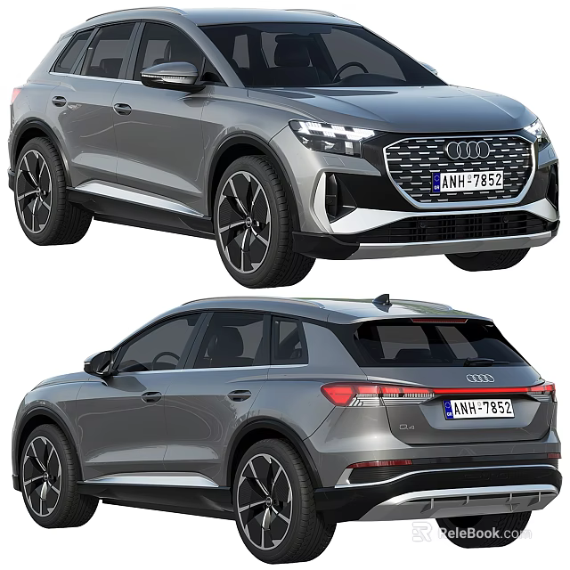 Audi SUV Car Front And Rear View Exterior Design 3d model 
