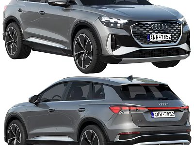 Audi SUV Car Front And Rear View Exterior Design 3d model