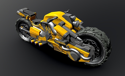 Modern Motorcycle Science Fiction Motorcycle Cartoon Motorcycle Cartoon Motorcycle 3d model