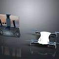 Modern Drone And Phone Holder Setup For Wireless Remote Control