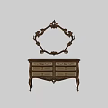 Ornate Wooden Console Table With Carved Details And Golden Accents For Entryway Decor