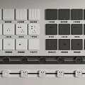 Modern switch socket rail socket mobile socket kitchen socket 3d model
