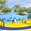 Modern slide children's slide 3d model