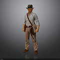Man In Brown Hat Long Sleeve Shirt Khaki Pants With Crossbody Bag Standing Pose