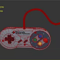 Nintendo Super Famicom Classic Game Controller with Cross Directional Pad and Colorful Buttons Wired Connection