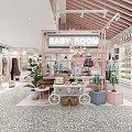 Stylish Maternity And Baby Store In Shopping Mall With Adorable Star Shaped Ceiling Lighting