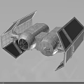 Futuristic Spacecraft Model Design Featuring Detailed Wing And Engine Structure