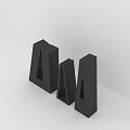 Minimalist Black Geometric Abstract Sculpture Decorative Ornament Set with Various Heights and Shapes