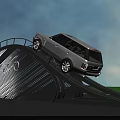 Different Road Ramps For Vehicle Testing With Safety Stripes Guide Flags And Logos