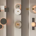 Modern Minimalist Wall Lamps With Circular Square Shapes And Warm Lighting