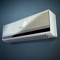 Haier Wall Mounted Air Conditioner Fan with Gold White Pattern Digital Display and Air Outlet