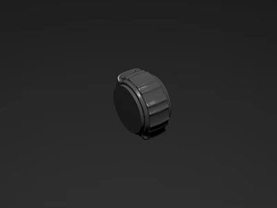 Black Circular Weapon Cover Component For Tactical Military Gear Design 3d model