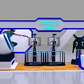 SPACE VR Exhibition Booth With Egg Shaped Seat Screens And VR Devices