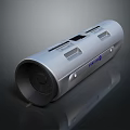 TINTON LIFE Silver Cylindrical Decorative Ornament Set with Modern Design and Hollow Details