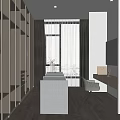 Modern Walk in Closet Interior Design With Glass Door Cabinetry Dressing Table And Chair